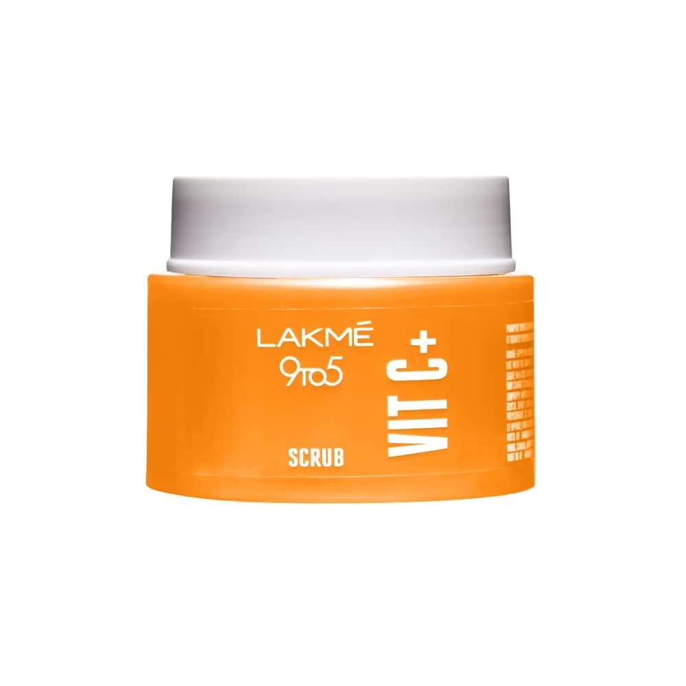 Lakme 9to5 Vitamin C+ Scrub| Contains Licorice Extract & Walnut Shell Powder | Healthy & Glowing Clear Skin 50 g