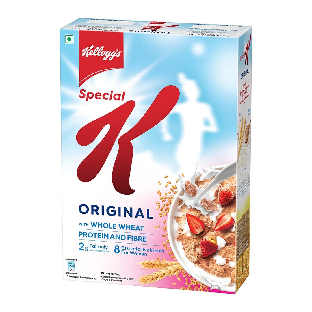 Kellogg's Special K Original with Whole WheatFat, Source of Protein & Fibre | Naturally Low Fat | Naturally Cholesterol Free 455g