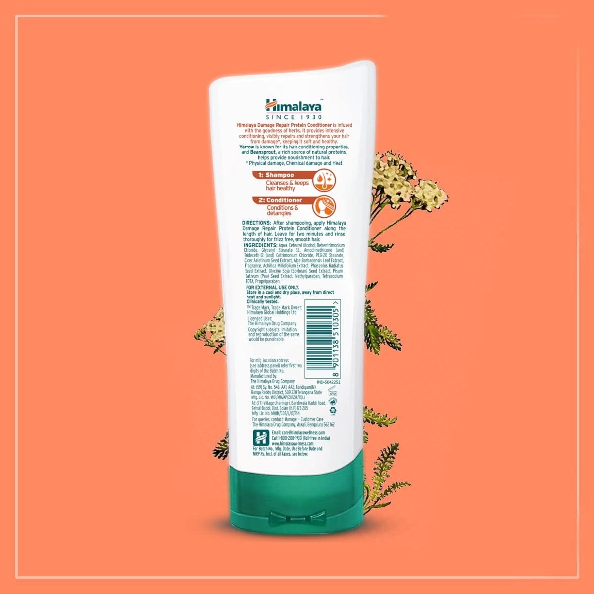 Himalaya Damage Repair Protein Conditioner | For Healthy & Silky Smooth Hair |Repairs Dry & Damaged Hair | 100ml