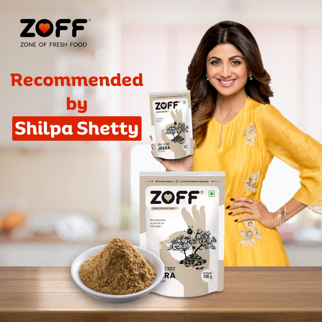 Zoff Jeera Powder Pure & Natural | Aromatic & Delicious | Fresh Masala For Cooking | Hygienically Packed | Zip Lock & Re-Usable Packing | 500gm