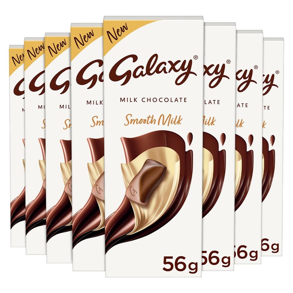 Galaxy Silky Smooth Milk Chocolate Bar | Loaded with the Goodness of Milk and Cocoa | Imported Smooth Chocolate | 56 g | Pack of 8