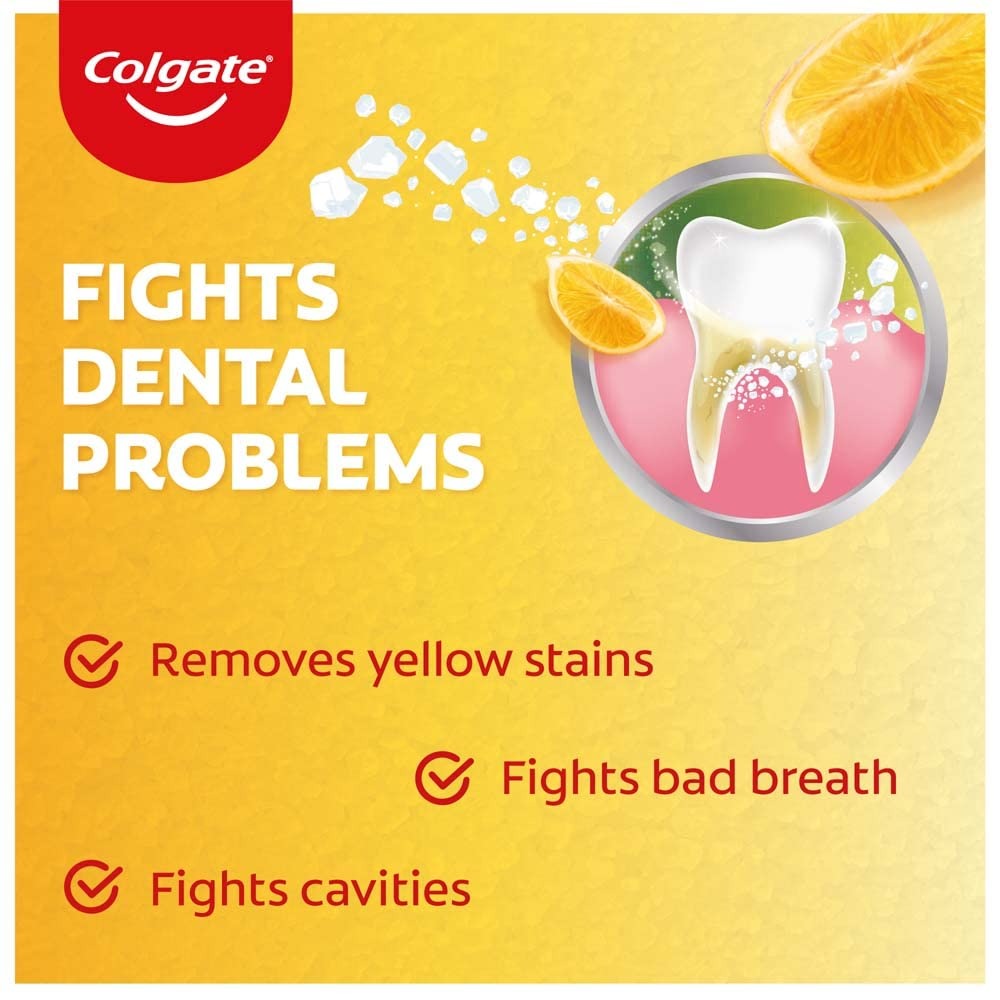Colgate Active Salt Lemon Toothpaste , Pack of 200g Germ-Fighting Toothpaste With Active Natural Salt & Lemon For Fighting Sticky Germs
