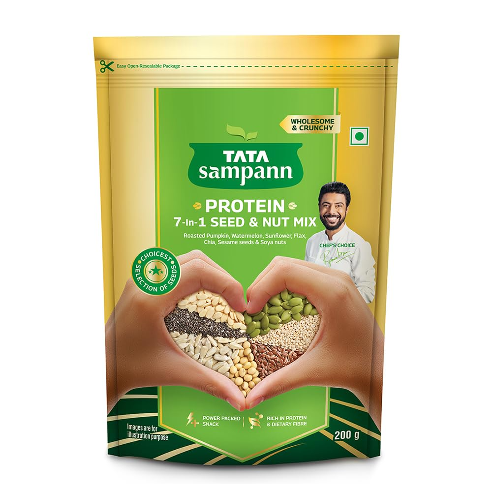 Tata Sampann Protein 7-in-1 Seed & Nut Mix | Rich in Protein & Dietary Fibre| 200g |