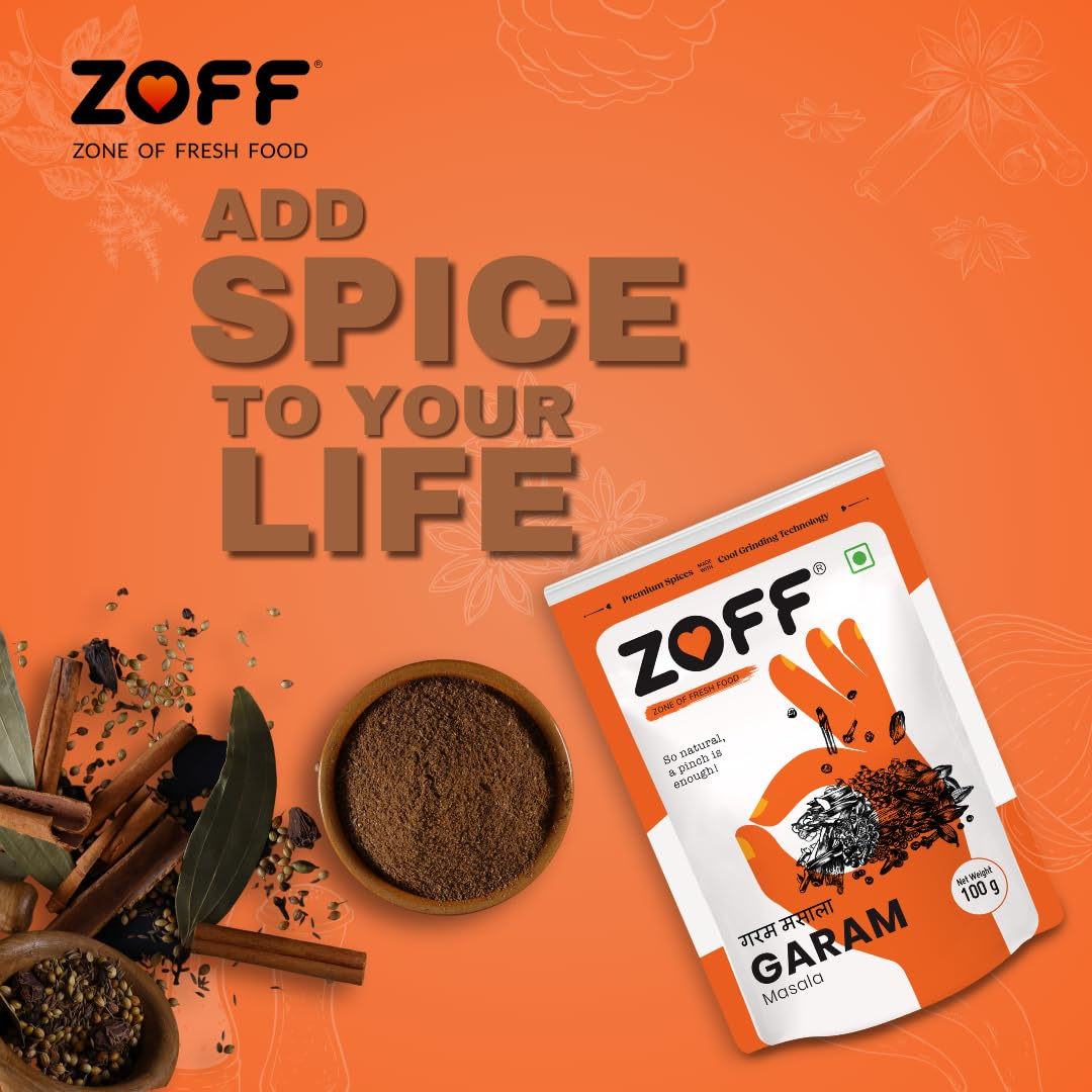 Zoff Masala Combos Chaat, Chole & Garam Masala | Pack of 3 | Exotic Spices Blend| Pure, Natural & Fresh Masala For Cooking | Each 100 gm | 300gm