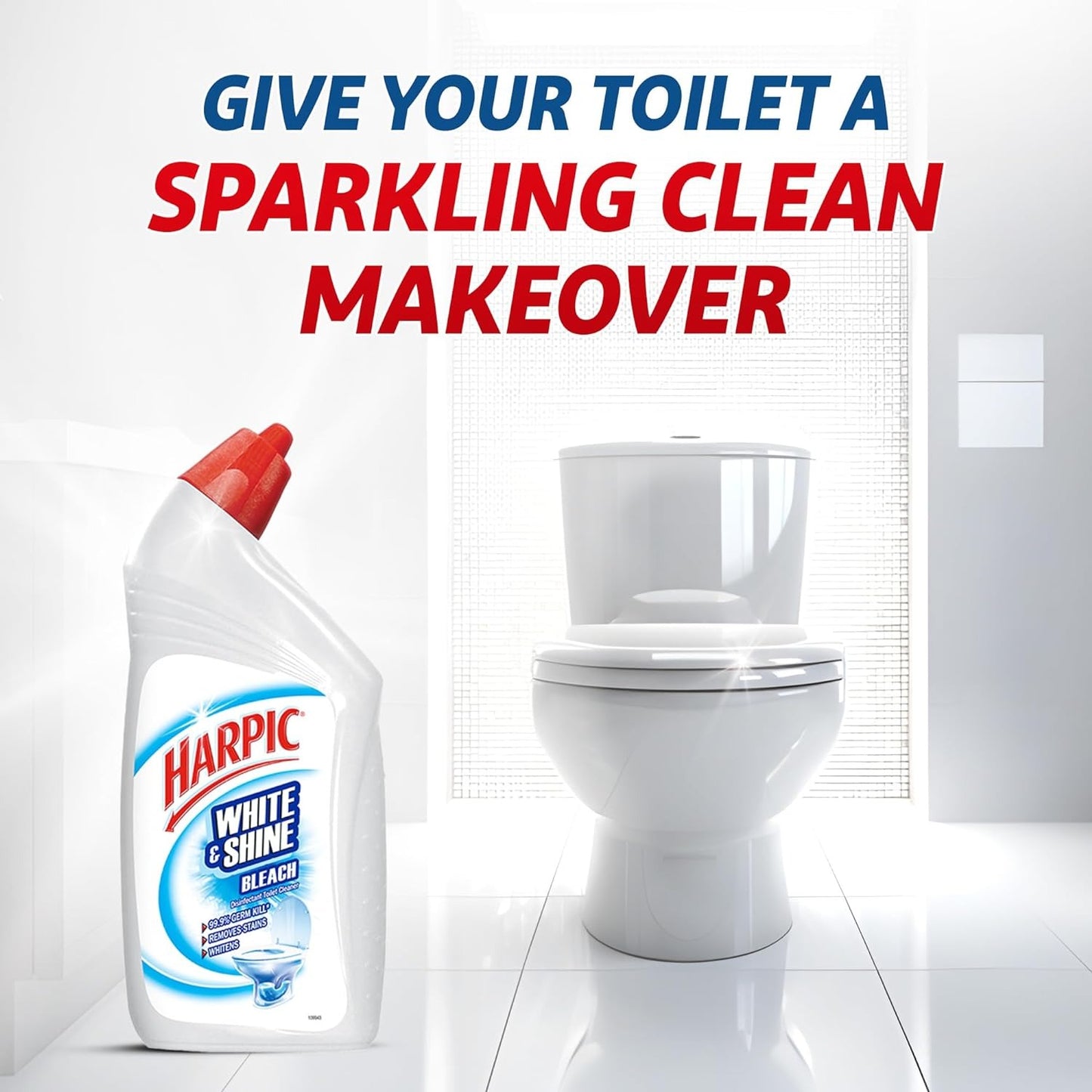 Harpic White and Shine Disinfectant Toilet Cleaner Bleach Liquid - 500 ml (Pack of 3)