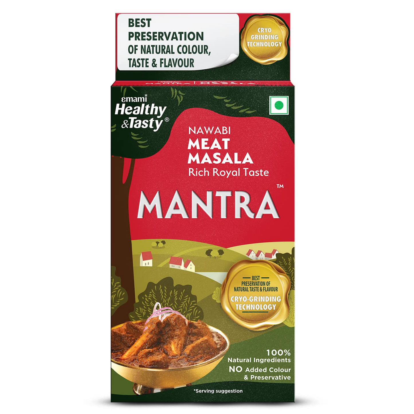 Mantra Nawabi Meat Masala (100g) | Ground Using Cryo Grinding Technology | Retains Maximum Essential Oils | No Added Colour and Preservatives