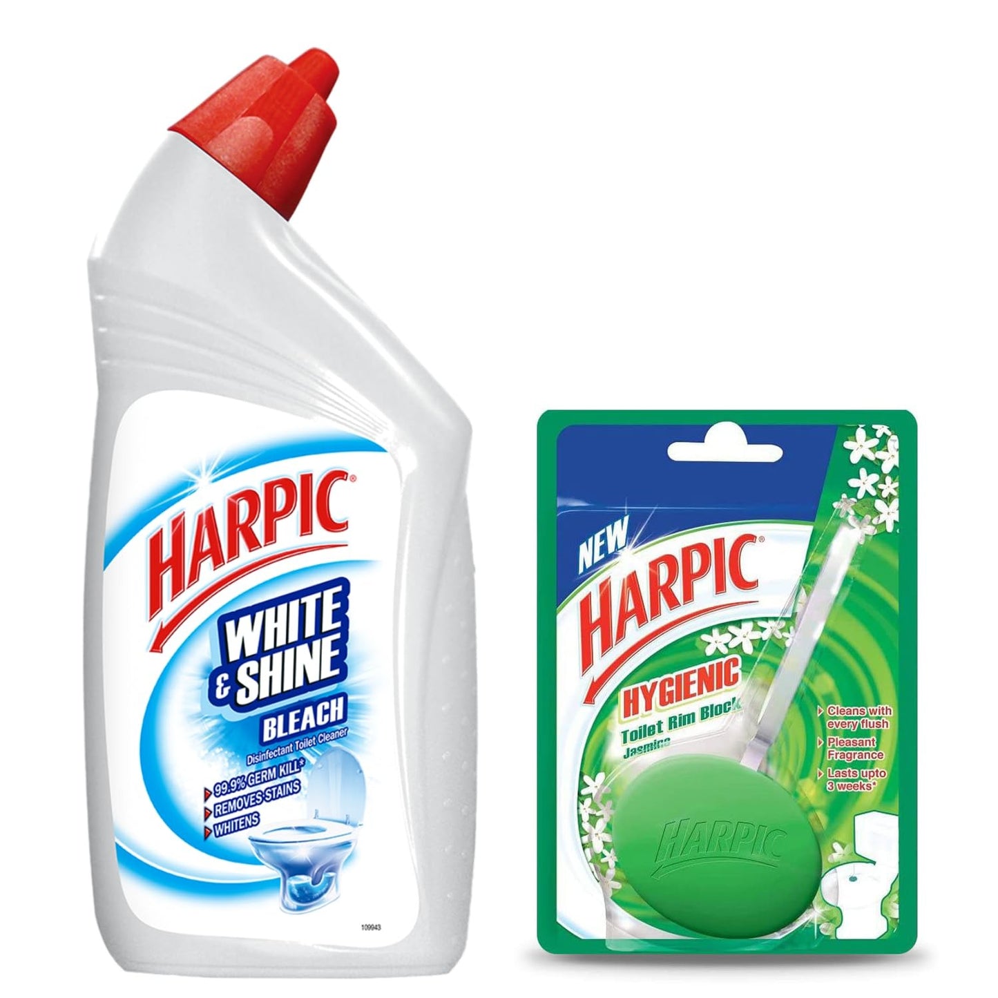 Harpic White and Shine Disinfectant Toilet Cleaner Bleach Liquid - 500 ml (Pack of 3)