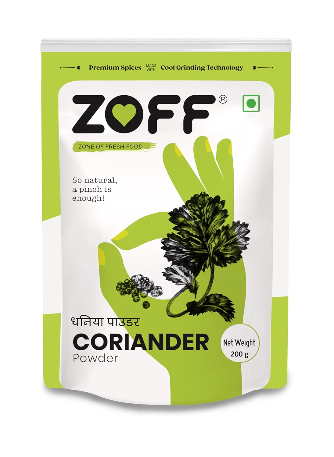 Zoff Red Chilli Powder, Turmeric Powder | Coriander Powder | Pack of 3 | Each 200g | Premium Zip Lock Pouch | 600g