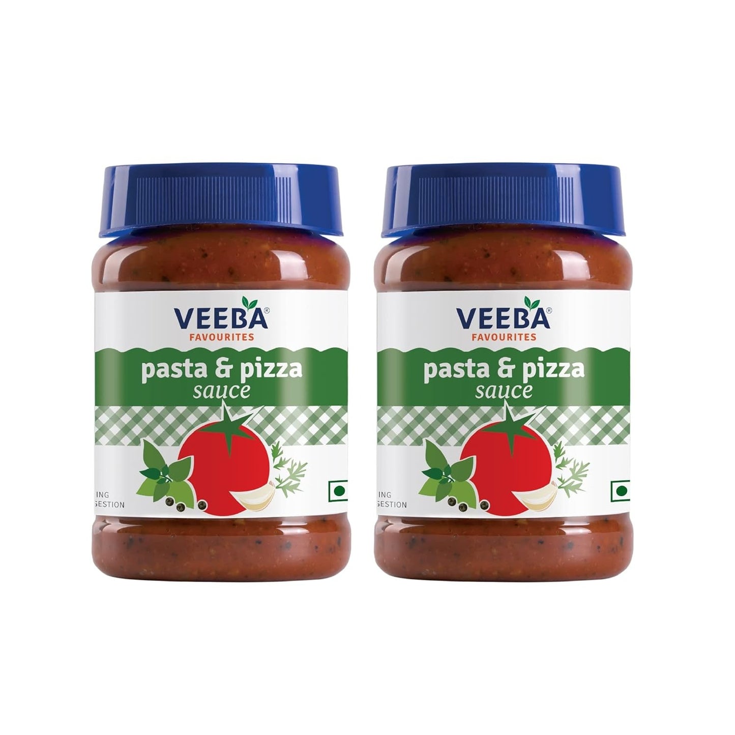 Veeba Pasta & Pizza Sauce - Herby Tomato (525g) I Red Pasta Sauce I Pasta Sauce I 100% Vegetarian