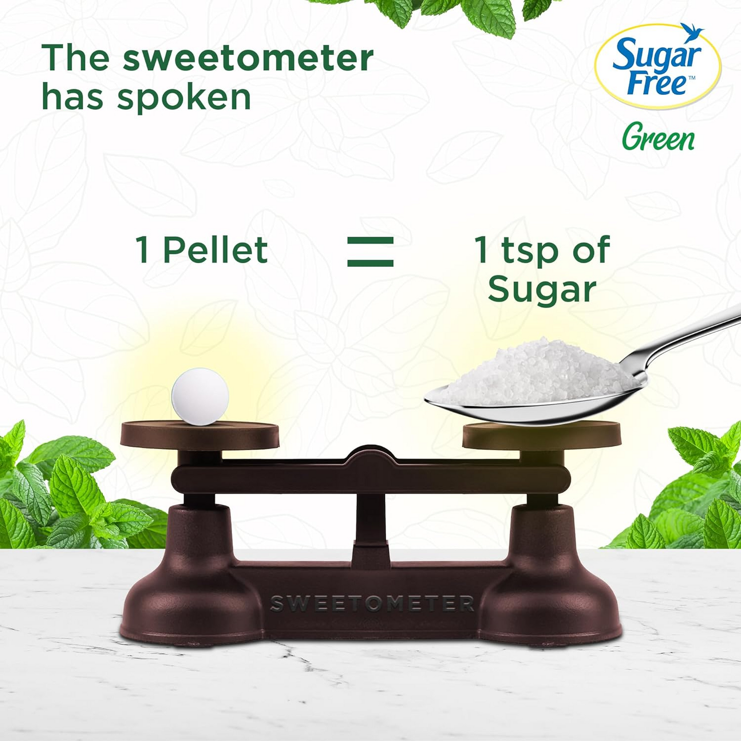 Sugar Free Green Stevia, 300 Pellets | 100% Natural Meethi Tulsi (Stevia) leaves| Sweet like Sugar but with zero calories | 30g