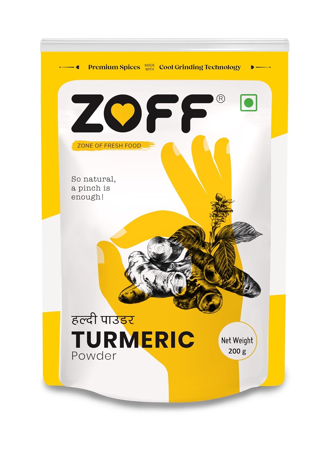 Zoff Red Chilli Powder, Turmeric Powder | Coriander Powder | Pack of 3 | Each 200g | Premium Zip Lock Pouch | 600g