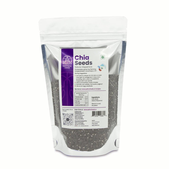 SATTVIC FOODS Chia Seeds (Salvia hispanica) Organic 750g
