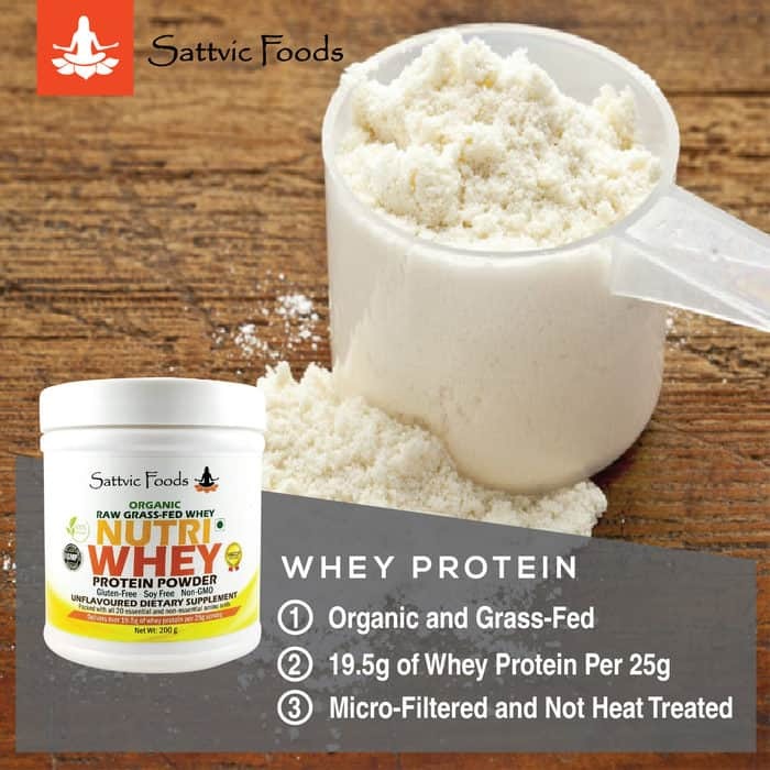 SATTVIC FOODS Organic A2 Whey Protein Concentrate 80 %