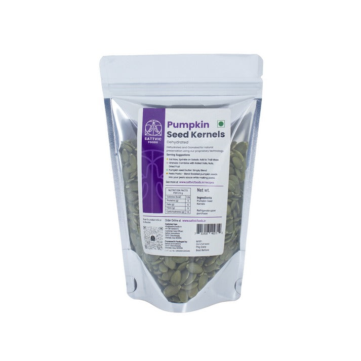 SATTVIC FOODS Green Pumpkin Seeds (No Shell) 100g