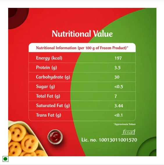 McCain Smiles Crispy - Happy Potatoes, 1.25 kg