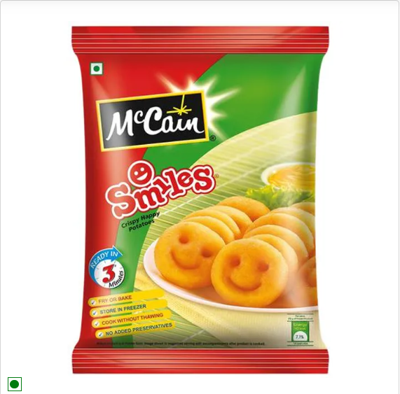 McCain Smiles Crispy - Happy Potatoes, 1.25 kg