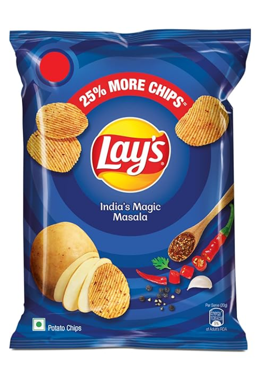 Lay's Potato Chips 50g, American Style Cream & Onion Flavour, Crunchy Chips & Snacks
