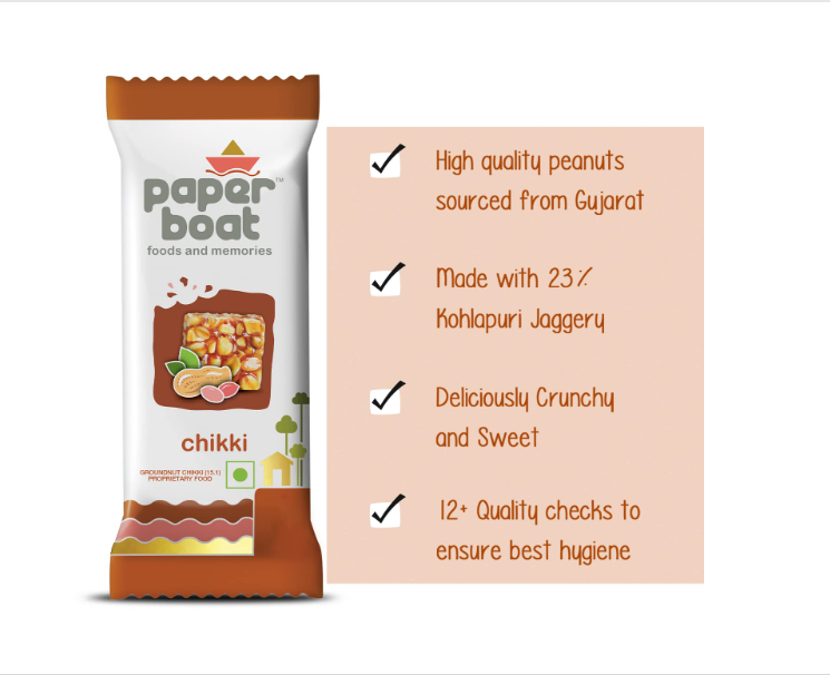 Paper Boat Chikki Jar, Peanut Bar, No Added Preservatives and Colours | Gajak | Sweets | Made with Jaggery | Gazak (50 pieces, 16g each 800 g)