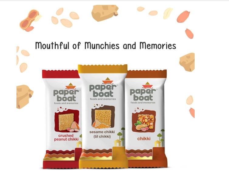 Paper Boat Chikki Jar, Peanut Bar, No Added Preservatives and Colours | Gajak | Sweets | Made with Jaggery | Gazak (50 pieces, 16g each 800 g)