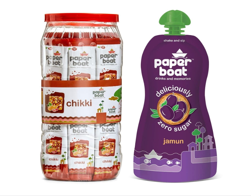 Paper Boat Chikki Jar, Peanut Bar, No Added Preservatives and Colours | Gajak | Sweets | Made with Jaggery | Gazak (50 pieces, 16g each 800 g)