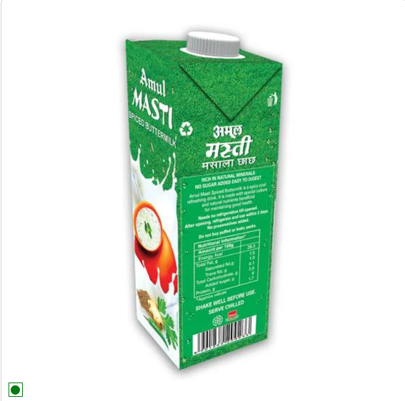 Amul Masti Buttermilk - Spice, 1 L