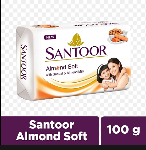 Santoor almond soft with Sandal Almond Milk