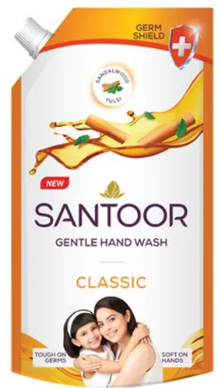 SANTOOR CLASSIC GENTLE HANDWASH WITH SANDLEWOOD & TULSI 200 ml