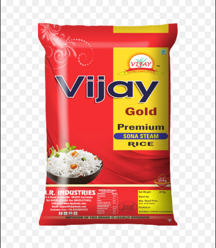 VIJAY RED GOLD PREMIUM SONA STEAM RICE  26kg