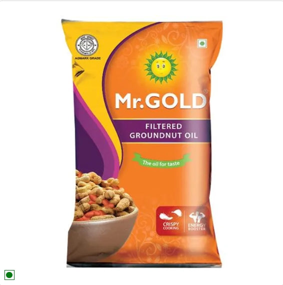 Mr. Gold Filtered Groundnut Oil, 1 L Pouch