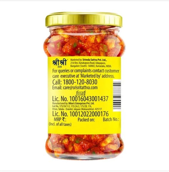 Sri Sri Tattva Mango Pickle Mustard Oil - Rich Source Of Antioxidants & Nutrients, 300 g