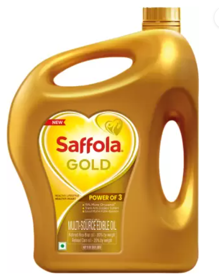 SAFFOLA GOLD REFINED COOKING OIL POWER OF 3 (5 LTR)