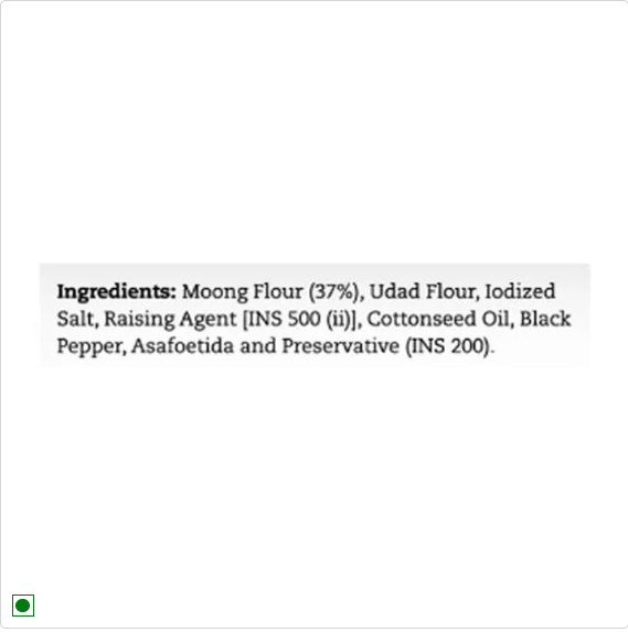 Mother's Recipe Papad - Moong, 180 g