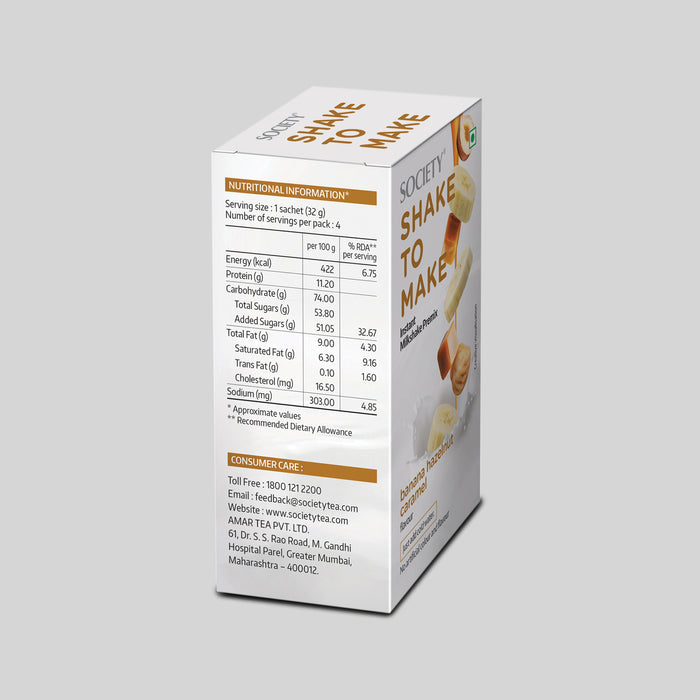 SOCIETY SHAKE TO MAKE BANANA HAZELNUT 128g