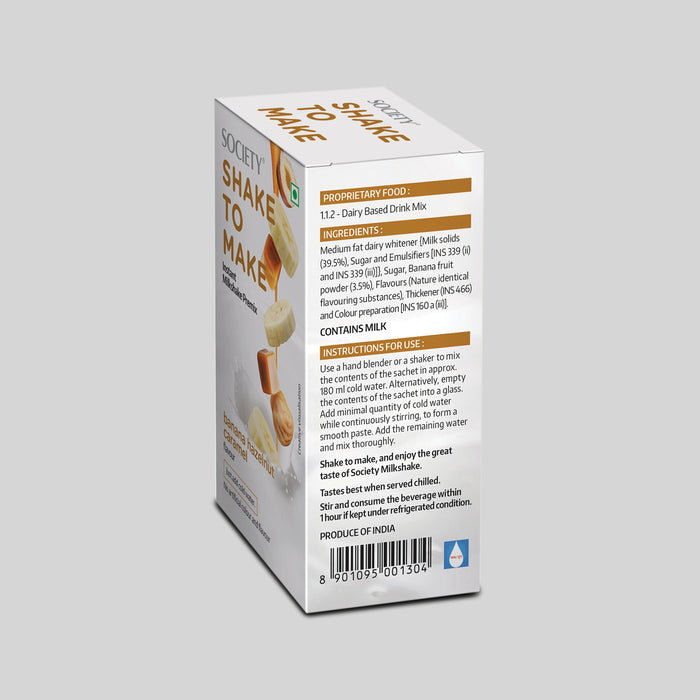 SOCIETY SHAKE TO MAKE BANANA HAZELNUT 128g