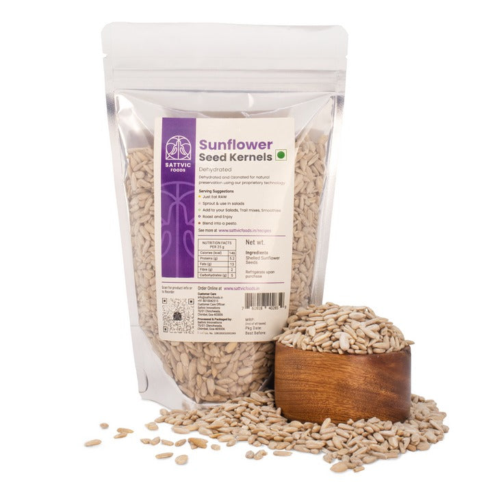 SATTVIC FOODS Raw Sunflower Seeds (No Shell) 100g
