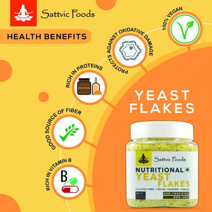 Nutritional Yeast Flakes - Non Fortified, Non GMO, Vegan, Gluten-Free 60g