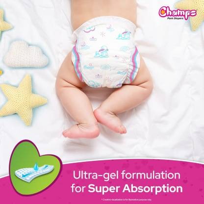 Champs Premium High Absorbent Pant Style Diapers - L (48 Pieces)