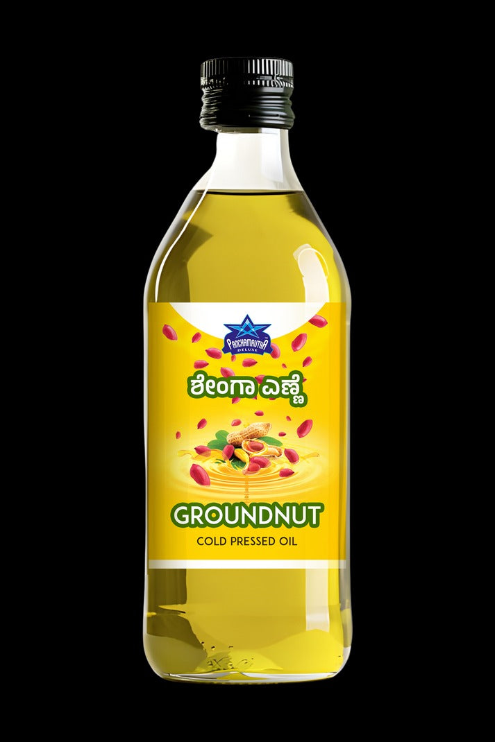 GROUNDNUT OIL ಶೇಂಗಾ ಎಣ್ಣೆ COLD PRESSED, PANCHAMRUTHA DELUXE 1 Ltr