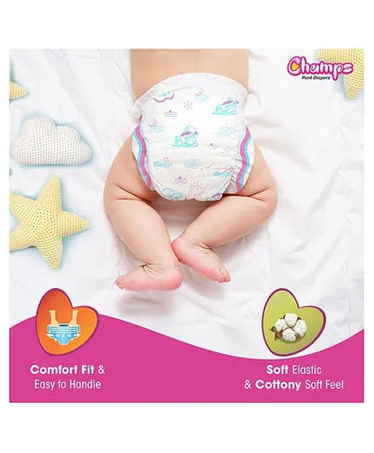 Champs High Absorbent Diaper Pants S  4-8 kg 42 pcs