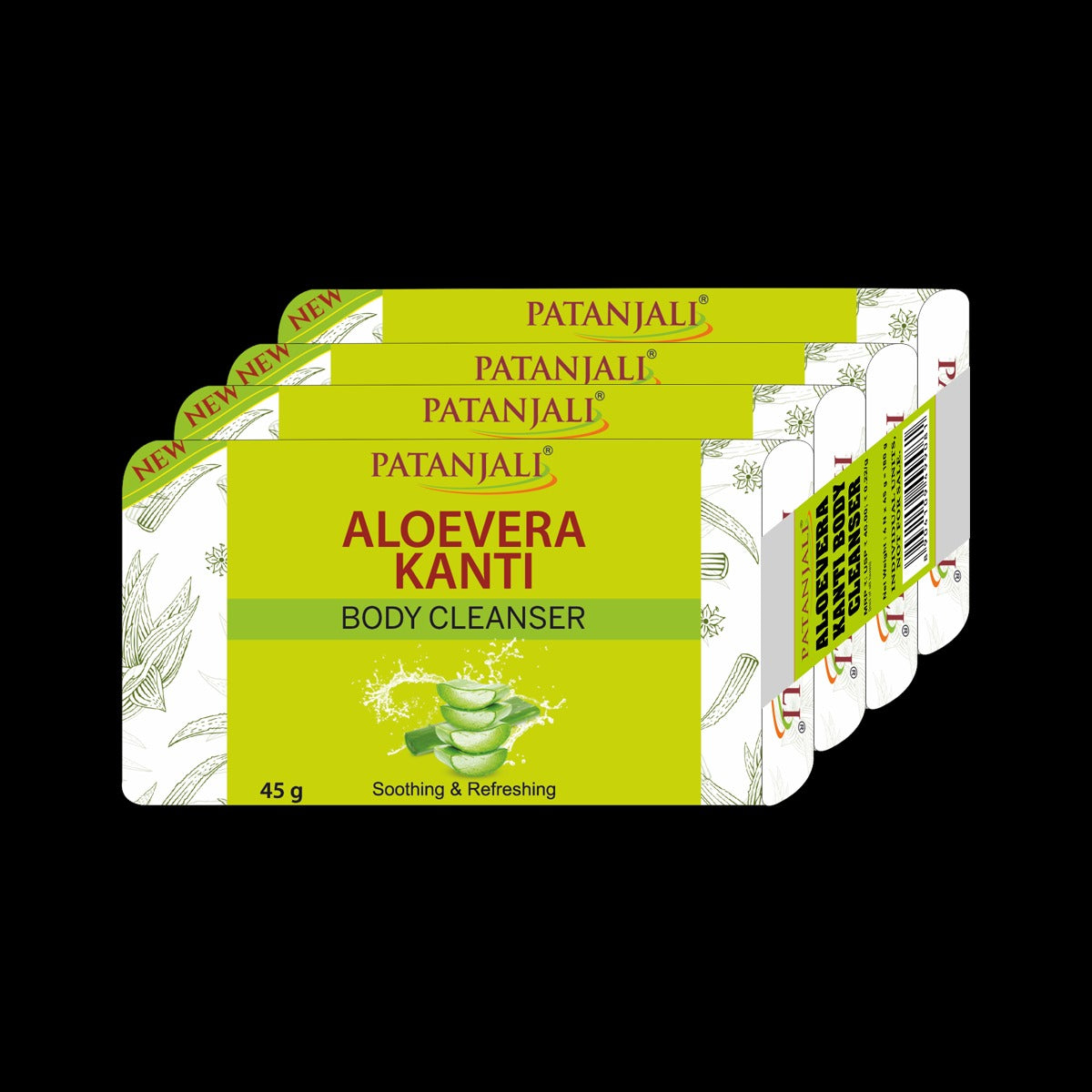 Patanjali Aloevera Kanti Body Cleanser 150g - Pack of 4