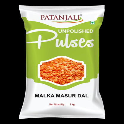 Patanjali Unpolished Malka Masur Dal 1kg