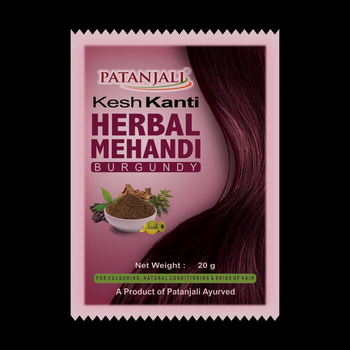 Patanjali Kesh Kanti Herbal Mehandi (Burgundy) 15 G