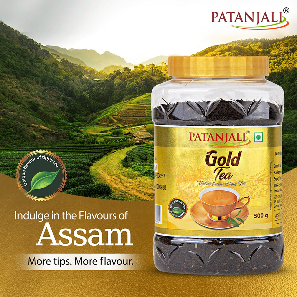 PATANJALI GOLD TEA -(JAR) 500g