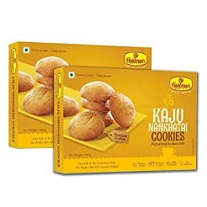 Haldiram's Nagpur Kaju Nankhatai Cookies (Pack of 2) 250 gm Each