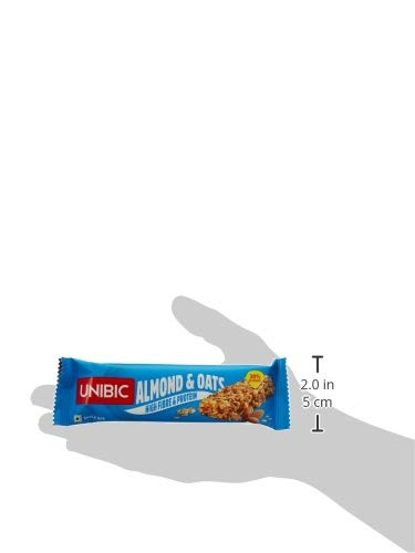 Unibic Snack Bar Almond & Oats Pack of 12, 360g