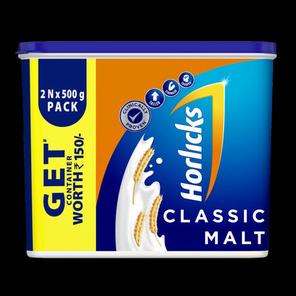 HORLICKS  CLASSIC MALT   1 KG PLASTIC CONTAINER