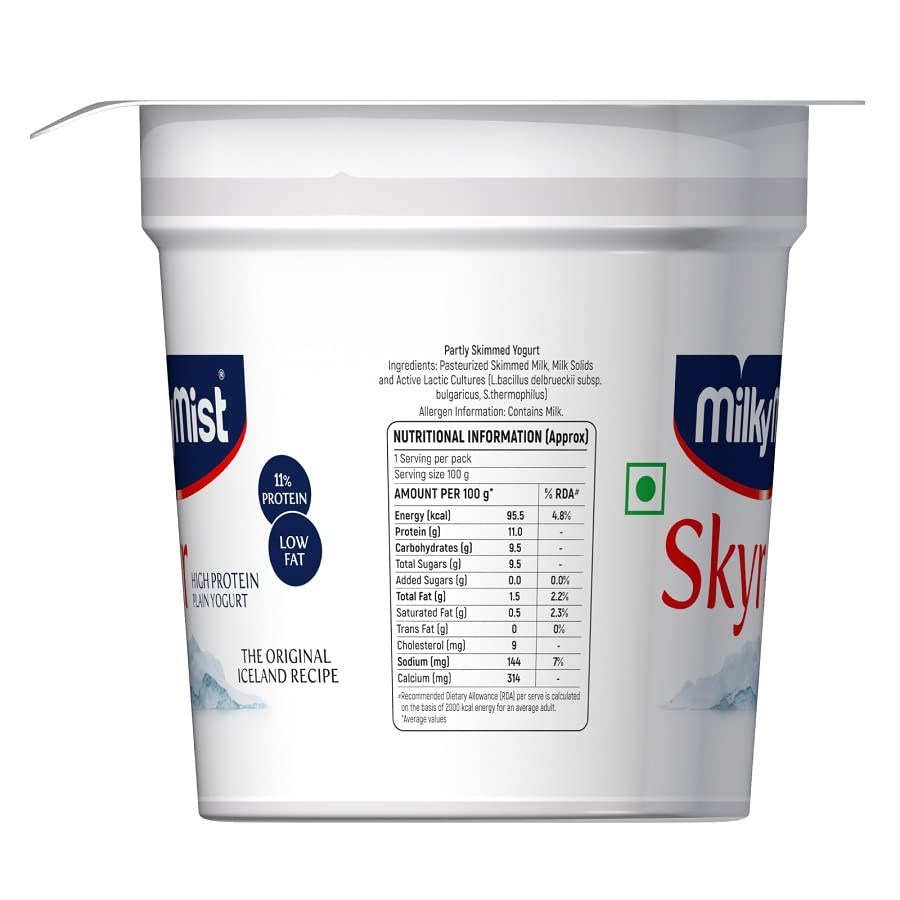 Milky Mist Skyr High Protein Plain Yoghurt, 100 g