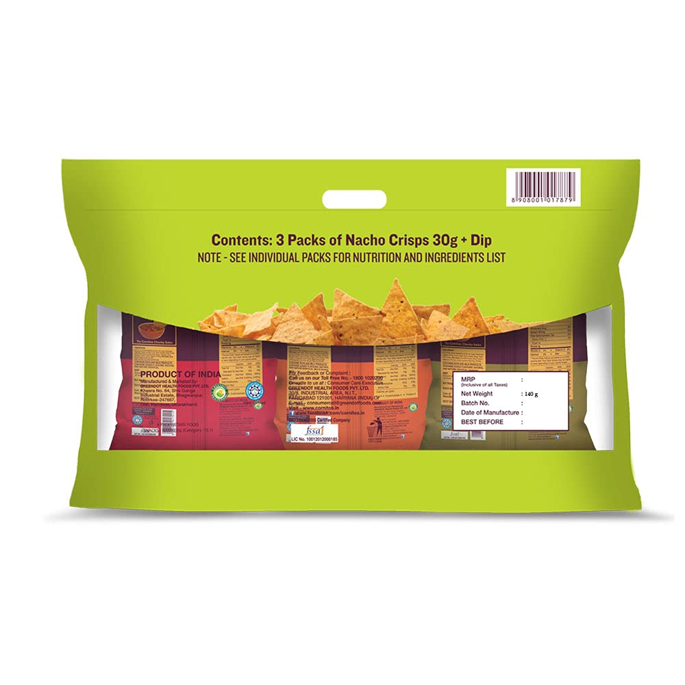 Cornitos Nachos with Salsa Combo, 120g