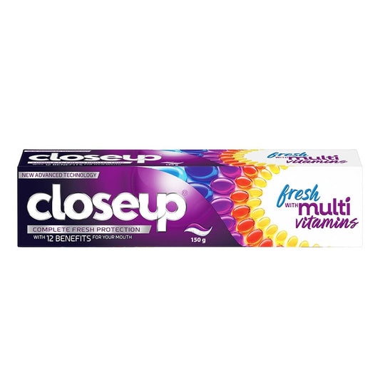 Close Up Complete Fresh Protection Toothpaste| From India's No.1 Gel Toothpaste| With Multi-Vitamin Formula, Bad Breath Treatment 150 G