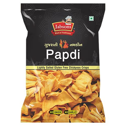 Jabsons Gujarati Namkeen Salted Papdi-120 g| Ready to Eat | Tea Time Snacks | Crispy Namkeen